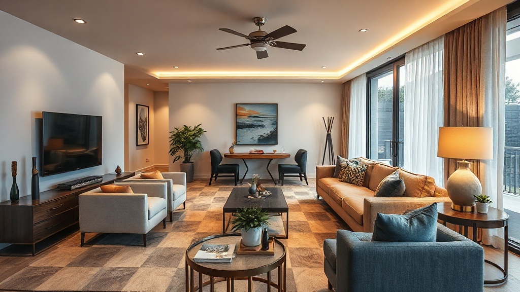 Warm comfortable home interior with efficient heating